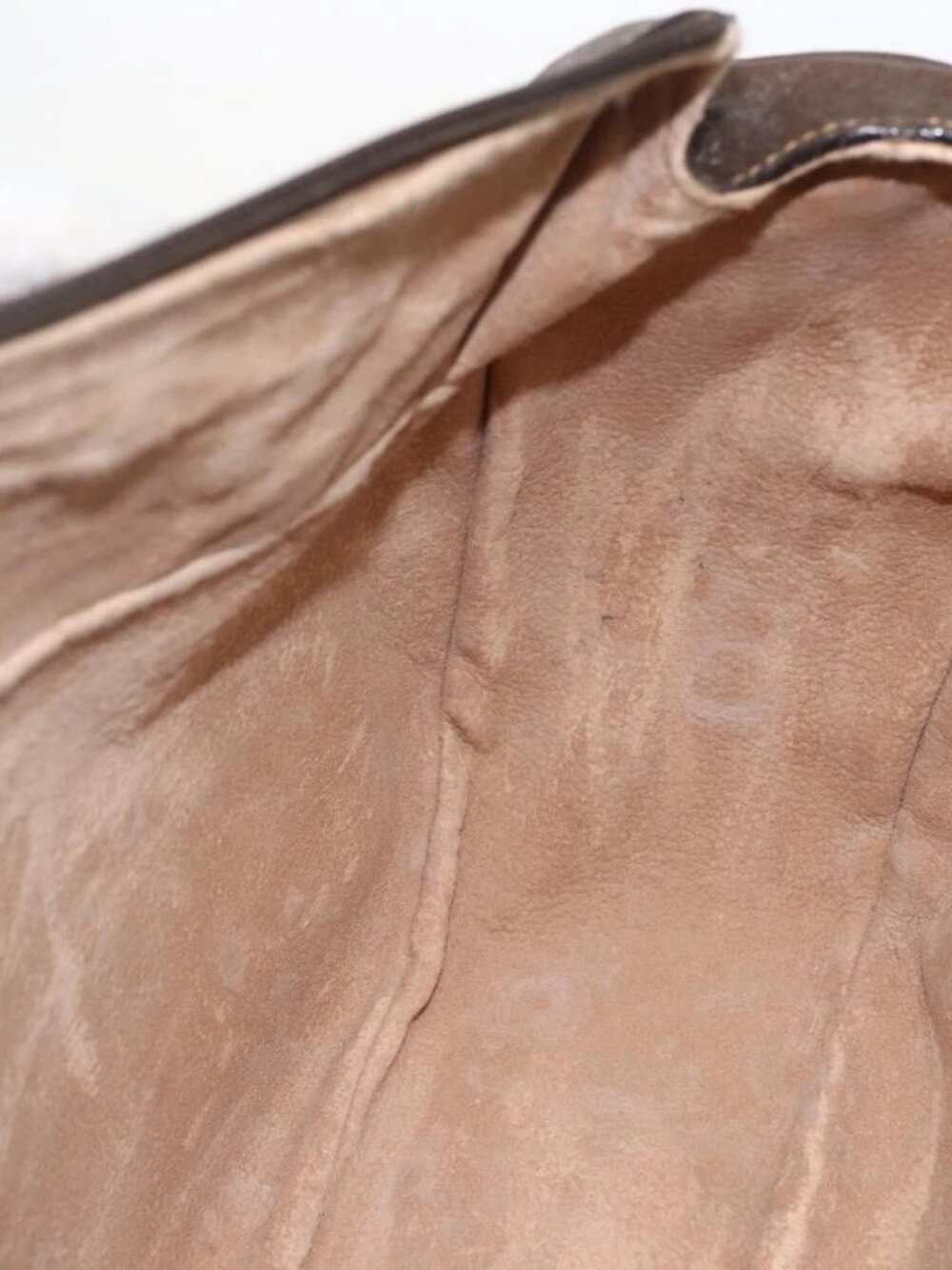 GUCCI GG Supreme Web Sherry Line Shoulder Bag PVC Beige Gold Auth 160559 - Picture 12 of 16